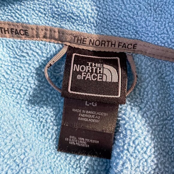 The North Face Fleece Jacket Womens Size L Ridge Fleece Full Zip Sky Blue Jacket - Picture 8 of 13